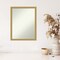 Amanti Art Non-Beveled Wall Mirror, Grace Brushed Narrow Frame